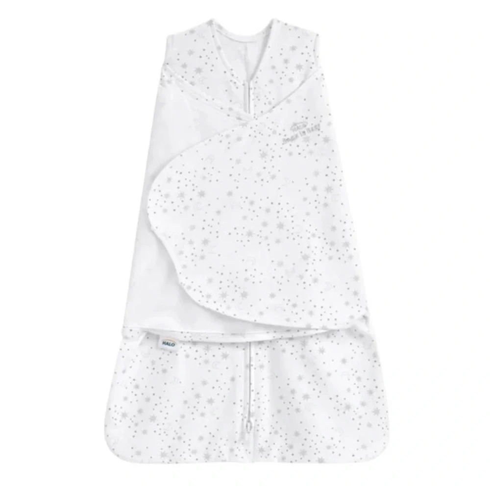 Halo SleepSack Swaddle Baby Stars Moon Pattern Size 0-3 Months